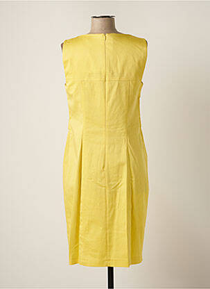 Robe mi-longue sans manche sans manche jaune SONIA K femme