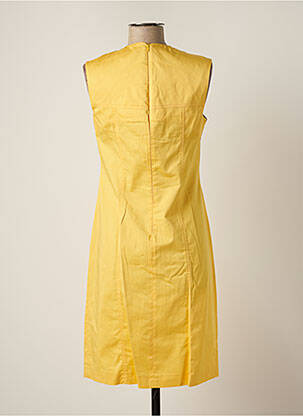 Robe mi-longue sans manche sans manche jaune SONIA K femme