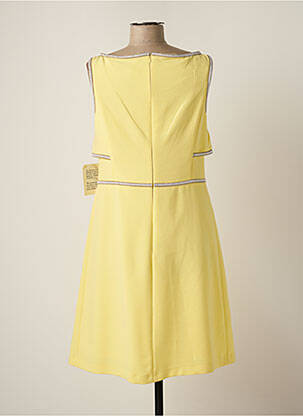 Robe mi-longue sans manche sans manche jaune SONIA K femme