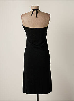 Robe pull col v fines bretelles noir PHILIPPE CARAT femme