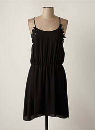 Robe mi-longue col rond fines bretelles noir BEST MOUNTAIN femme