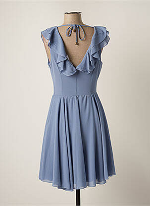Robe courte coupe évasée manches courtes bleu RINASCIMENTO femme