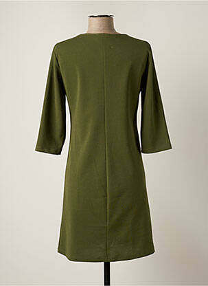 Robe courte manches 3/4 manches 3/4 vert LADY LOL femme