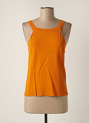 Pull coupe droite fines bretelles orange RINASCIMENTO femme