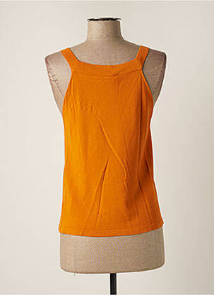 Pull coupe droite fines bretelles orange RINASCIMENTO femme