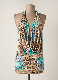 Top stretch sans manche vert YOURS femme