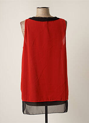 Top coupe fluide sans manche rouge MEKSTONE femme