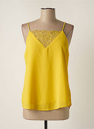 Top coupe fluide fines bretelles jaune NOEMIE & CO femme