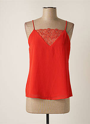 Top coupe fluide fines bretelles rouge NOEMIE & CO femme