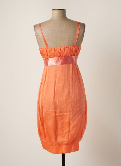 Robe mi-longue orange BAIN DE NUIT pour femme