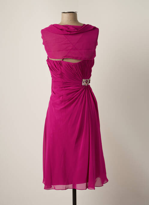 Robe mi-longue violet ELLEBELINE pour femme