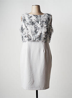 Robe mi-longue sans manche sans manche gris MICHAELA LOUISA femme