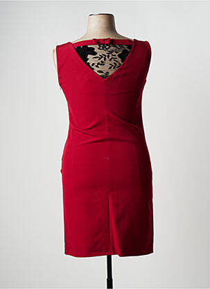 Robe mi-longue sans manche sans manche rouge KITANA femme