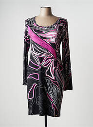Robe courte manches longues manches longues noir GLOSS LINE femme