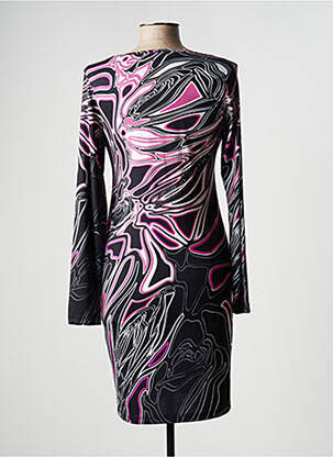 Robe courte manches longues manches longues noir GLOSS LINE femme