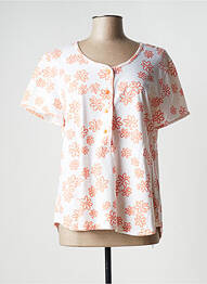 Pyjama manches courtes orange LOUVA femme