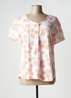 Pyjama manches courtes orange LOUVA femme