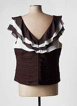 Top manches courtes manches courtes marron CREATIF PARIS femme