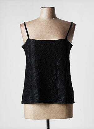 Top col carré fines bretelles noir LEWINGER femme