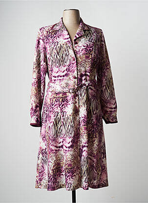 Robe mi-longue violet ATALAYE pour femme