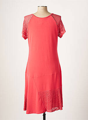 Robe mi-longue manches courtes manches courtes rose TELMAIL femme