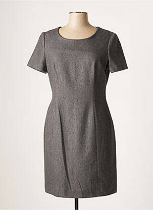 Robe courte fermeture zippée au dos manches courtes gris ANGEL NINA femme