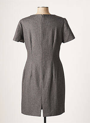 Robe courte fermeture zippée au dos manches courtes gris ANGEL NINA femme