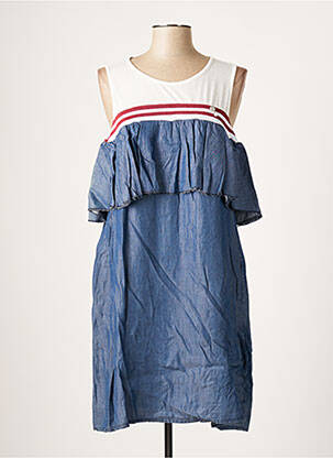 Robe mi-longue sans manche sans manche bleu R JEANS femme