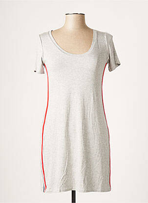 Robe courte manches courtes manches courtes gris RENDEZ-VOUS femme