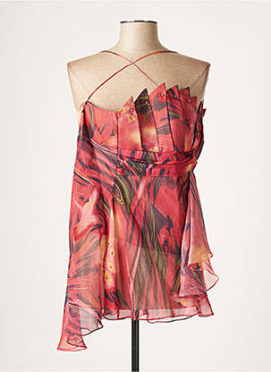 Top imprimé fantaisie fines bretelles rouge CREATIF PARIS femme