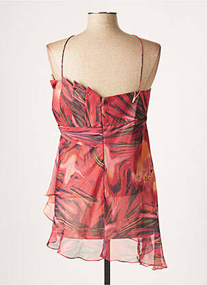 Top imprimé fantaisie fines bretelles rouge CREATIF PARIS femme
