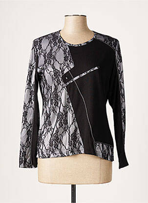 Top stretch manches longues noir FRANCE RIVOIRE femme