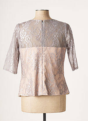 Top manches courtes manches courtes gris CREATIF PARIS femme