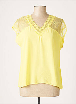 Blouse manches courtes manches courtes jaune JUS D'ORANGE femme