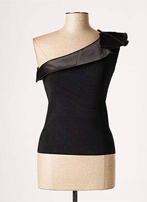 Top stretch sans manche noir SAGAIE femme