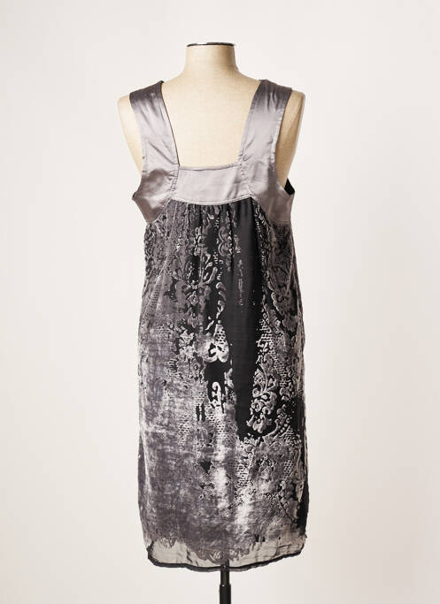 Robe mi-longue sans manche sans manche gris JEFF GALLANO femme