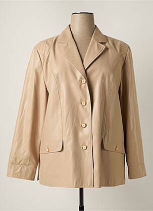 Veste casual col tailleur beige ARIELLE femme