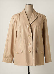 Veste casual col tailleur beige ARIELLE femme