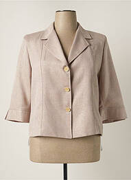 Blazer fermeture boutonnée sur le devant beige UN TEMPS POUR ELLE femme