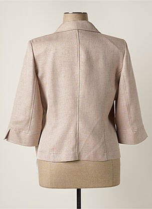 Blazer fermeture boutonnée sur le devant beige UN TEMPS POUR ELLE femme
