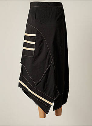 Jupe longue coupe asymétrique noir SUNDERS femme