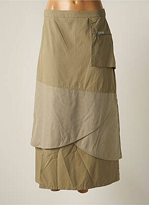 Jupe longue fermeture zippée au dos vert LUCCHINI femme