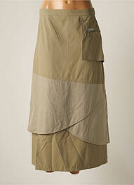 Jupe longue fermeture zippée au dos vert LUCCHINI femme