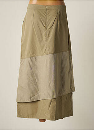 Jupe longue fermeture zippée au dos vert LUCCHINI femme