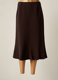 Jupe mi-longue taille à pinces marron ANTONELLE femme