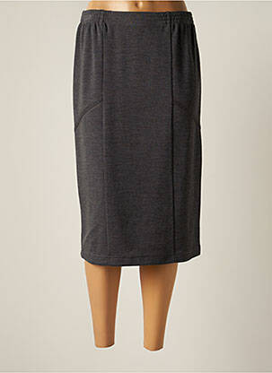 Jupe mi-longue stretch gris GRIFFON femme