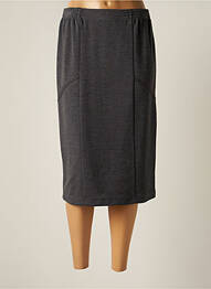 Jupe mi-longue stretch gris GRIFFON femme