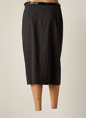 Jupe mi-longue taille à pinces gris UN TEMPS POUR ELLE femme
