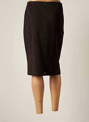 Jupe mi-longue coupe droite marron SUSPENS "A" femme