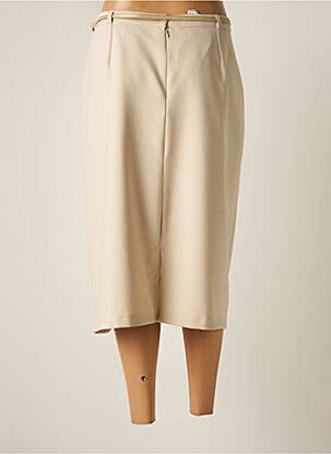 Jupe mi-longue taille à pinces beige ATLANTA femme
